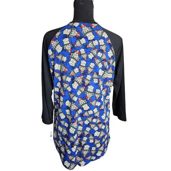 2/$35-LuLaRoe Randy Raglan 3/4 Sleeve T Shirt Size M Uncle Sam Design Patriotic - Picture 5 of 10